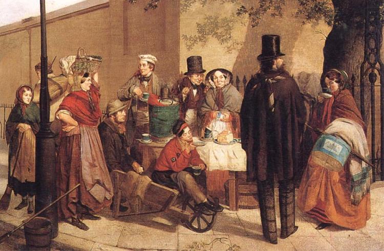 A Coffee Stall Westminster, Charles Hunt